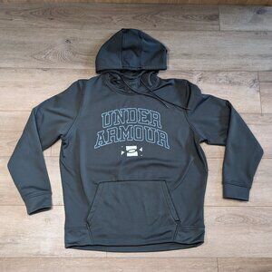 Under Armour Coldgear Fleece Loose Fit Hoodie Script Pullover 1366721 Large L